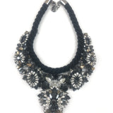Swarovski Crystals in Black Cord Necklace / SHOUROUK - One Size