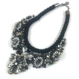 Swarovski Crystals in Black Cord Necklace / SHOUROUK - One Size