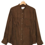 Tabacco Washed ZETTA  Satin Shirt / ISABEL MARANT - Size 38