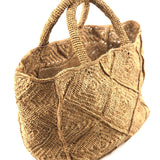 Tan Raffia Large Sunset Bag / MANEBI