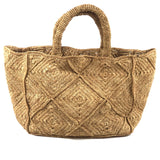 Tan Raffia Large Sunset Bag / MANEBI