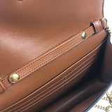 Tan TRIOMPHE Smooth Calfskin Leather Wallet on Chain Bag / CELINE