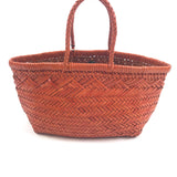 Tan TRIPLE JUMP SMALL 6 LINES Handwoven Leather Basket Bag / DRAGON