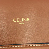 Tan Vegan Leather Sunglasses Pouch / CELINE