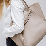 Taupe BIG BAG Calf Leather Medium Tote Bag / CELINE