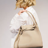 Taupe BIG BAG Calf Leather Medium Tote Bag / CELINE