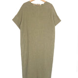 Taupe Linen Maxi Dress / MASSCOB - Size S