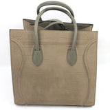 Taupe LUGGAGE PHANTOM Medium Croc-embossed Leather Tote Bag / CELINE