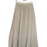 Taupe Muslin Cotton/Linen-blend Maxi Skirt - One Size