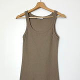 Taupe Ribbed Tank Top / ADILYNN - One Size