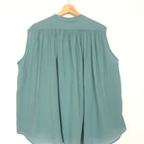 Teal Sleeveless Cotton Oversized Blouse - One Size