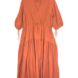 Terracotta Tiered Maxi Dress / LOUP CHARMANT - Size M