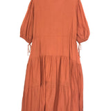 Terracotta Tiered Maxi Dress / LOUP CHARMANT - Size M