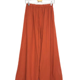 Terracotta Cotton Palazzo Pants - One Size
