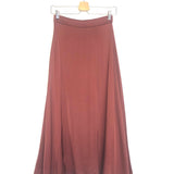 Terracotta Satinated Midi Skirt - One Size