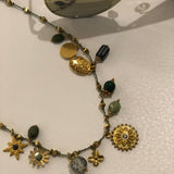 Thin Cord Chain with Charms Necklace / MILE MILA