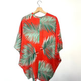 Tomato Red Printed Silk Playsuit / PAUL & JOE - Size 36