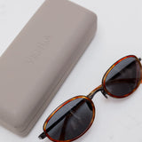 Tortoise Rim REIGN Smoke Lens Oval Sunglasses / VEHLA