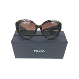 Tortoise Shell Oval Frame Sunglasses / PRADA