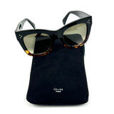 Tortoiseshell Acetate Cat-Eye Frame Sunglasses / CELINE