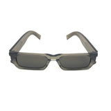 Transparent Khaki SL 660 Rectangle Acetate Sunglasses / SAINT LAURENT