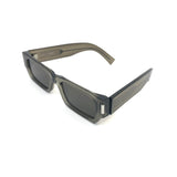 Transparent Khaki SL 660 Rectangle Acetate Sunglasses / SAINT LAURENT
