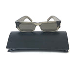 Transparent Khaki SL 660 Rectangle Acetate Sunglasses / SAINT LAURENT