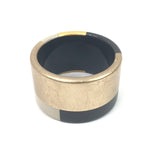 Tri-color Wide (5cm) Resin Bangle Bracelet / HERMES - Size 21