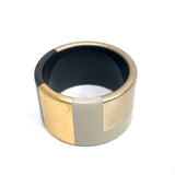 Tri-color Wide (5cm) Resin Bangle Bracelet / HERMES - Size 21