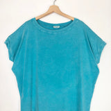 Turquoise Cotton Oversized Tee - One Size