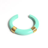 Turquoise Katt Bakelite Bangle with 18 Carat Gold Plated Details / AURELIE BIDERMANN