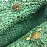 Turquoise SUN Raffia Pouch / GAS BIJOUX