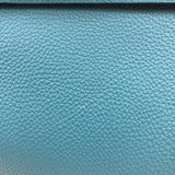 Turquoise Togo Kelly Retourne 35 Palladium Hardware Bag / HERMES