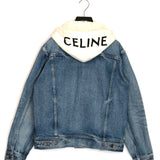 Union Wash Blue TRUCKER Loose Hooded Cotton Denim Jacket / CELINE - Size S