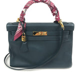 Vert Cypres Togo Kelly 32 Retourne Gold Hardware with Twilly / HERMES