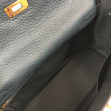 Vert Cypres Togo Kelly 32 Retourne Gold Hardware with Twilly / HERMES