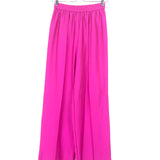 Vibrant Fuchsia Pink Flowing Pants / SILKYLICIOUS - Size M