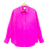 Vibrant Fuchsia Pink Silk Buttoned Shirt / FORTE_FORTE - Size 1