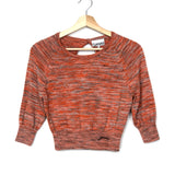 Vibrant Orange Merino Mouline  Cropped Top / GANNI - Size S