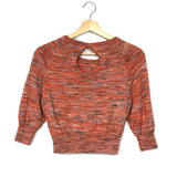 Vibrant Orange Merino Mouline  Cropped Top / GANNI - Size S