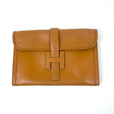 Vintage Camel JIGE GM 29 Swift Leather Clutch Bag / HERMES