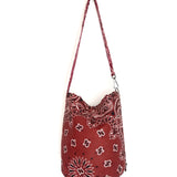 Vintage Red SEAU Bandana Bucket Bag / CALL IT BY YOUR NAME