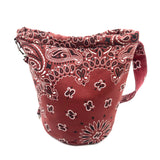 Vintage Red SEAU Bandana Bucket Bag / CALL IT BY YOUR NAME