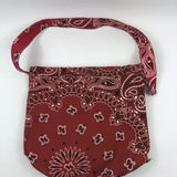 Vintage Red SEAU Bandana Bucket Bag / CALL IT BY YOUR NAME
