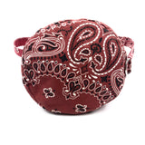 Vintage Red SEAU Bandana Bucket Bag / CALL IT BY YOUR NAME