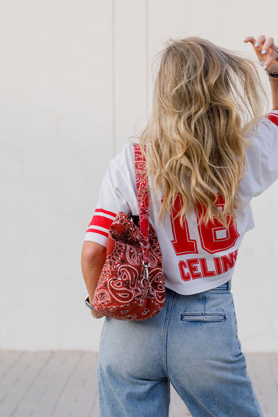 CALL IT BY YOUR NAME SEAU BAG レッド Vintage Red SEAU Bandana Print Bucket Bag / CALL IT BY YOUR NAME