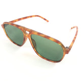 Vintage Tortoiseshell Khaki Tint Monoceros Aviator Sunglasses / AIRE