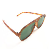 Vintage Tortoiseshell Khaki Tint Monoceros Aviator Sunglasses / AIRE