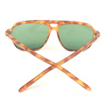 Vintage Tortoiseshell Khaki Tint Monoceros Aviator Sunglasses / AIRE
