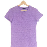 Violet Slub Jersey Schoolboy Crew Neck Tee / ATM - Size S